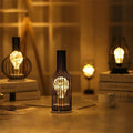 Bottle-Shaped LED Table Lamp in Black Acrylic, 29.5cm, 3000K