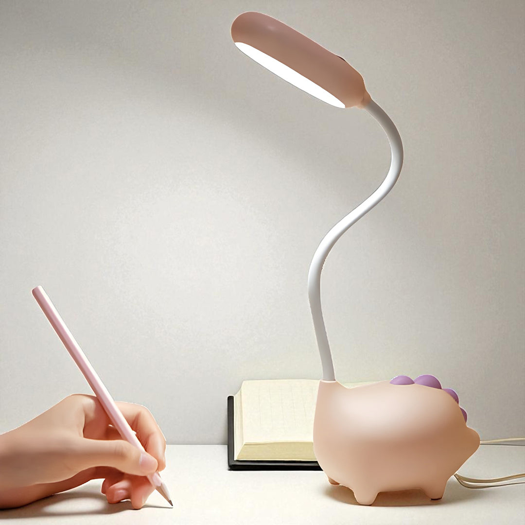 Kids Dinosaur Desk Lamp with Flexible Neck and 3 Light Modes