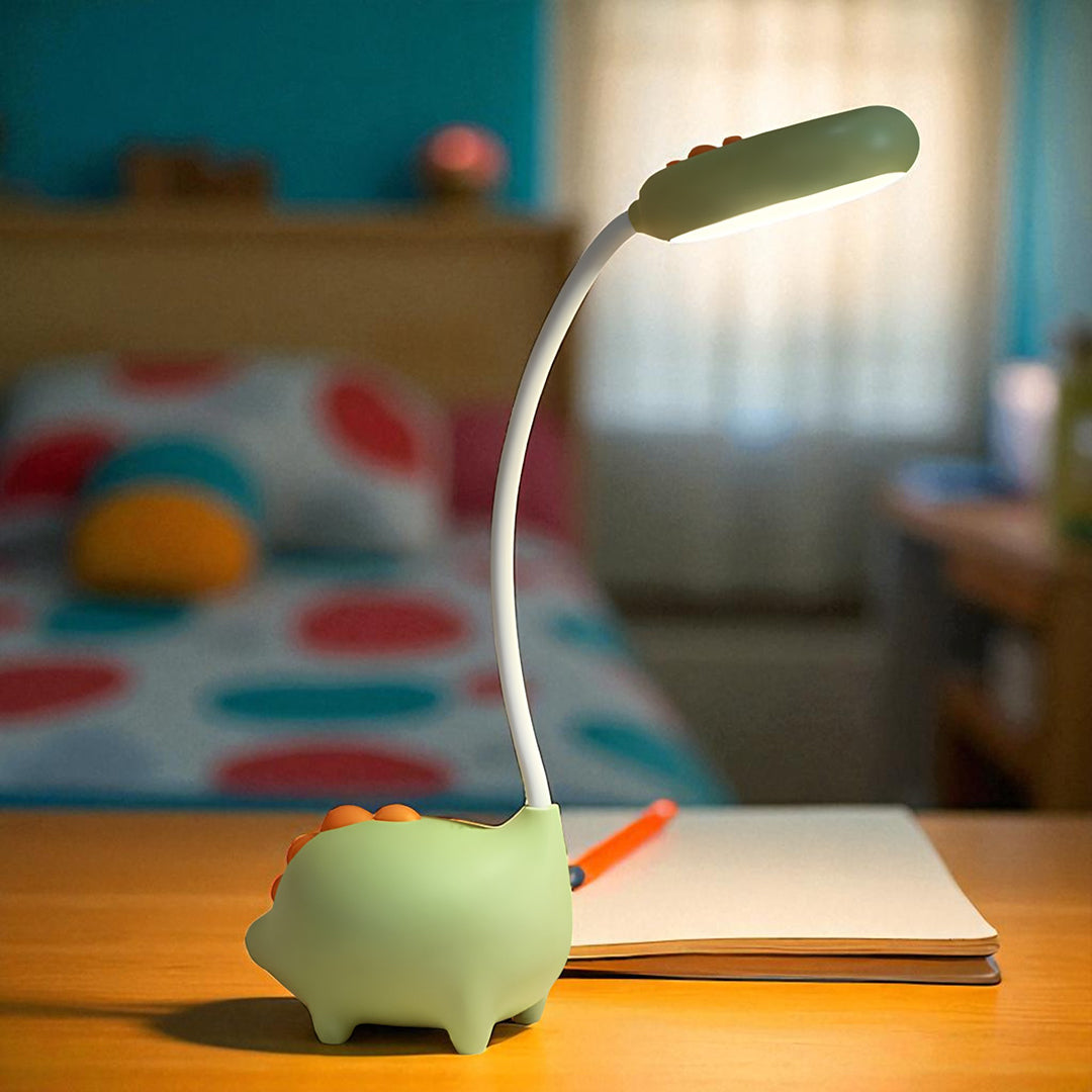 Kids Dinosaur Desk Lamp with Flexible Neck and 3 Light Modes