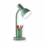 Scandinavian Desk Lamp with Pen Holder and Flexible Neck