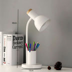 Scandinavian Desk Lamp with Pen Holder and Flexible Neck
