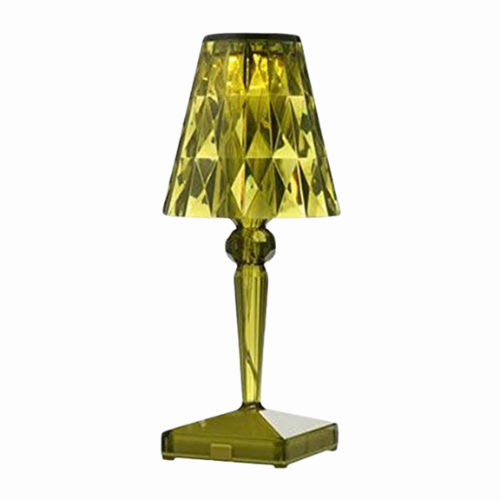 Cordless Touch Night Lamp with Crystal-Effect Shade
