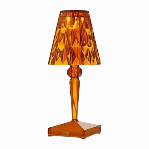 Cordless Touch Night Lamp with Crystal-Effect Shade