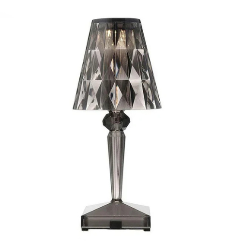 Cordless Touch Night Lamp with Crystal-Effect Shade