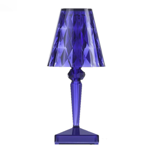 Cordless Touch Night Lamp with Crystal-Effect Shade