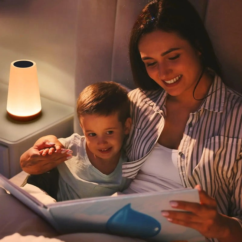 RGB Night Light Table Lamp with Remote, 13 Colours