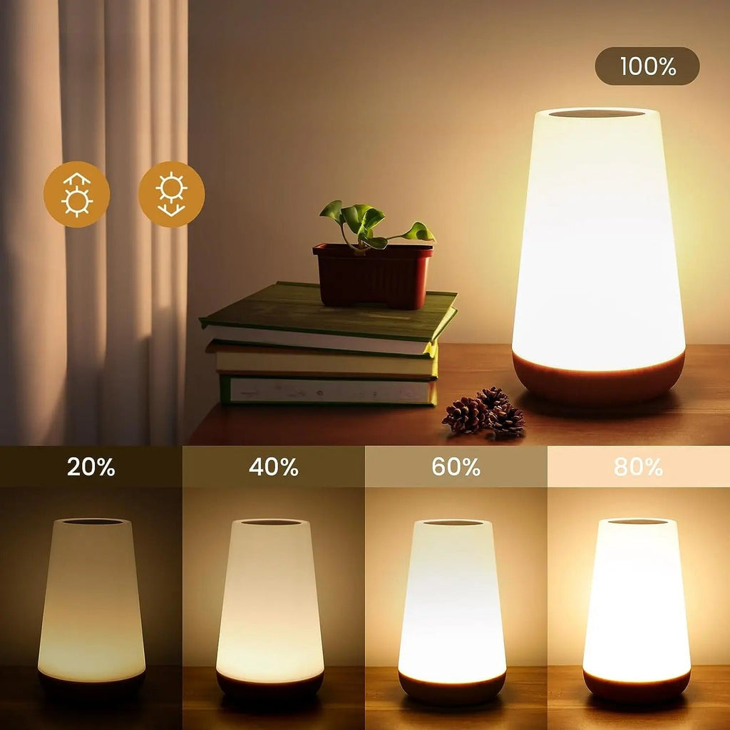 RGB Night Light Table Lamp with Remote, 13 Colours
