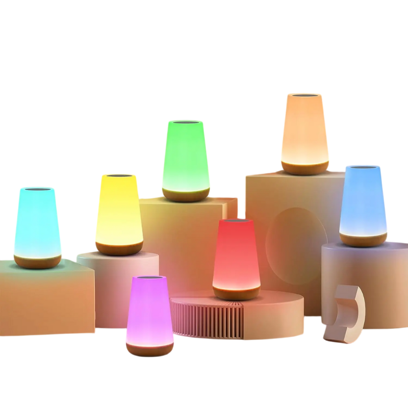 RGB Night Light Table Lamp with Remote, 13 Colours