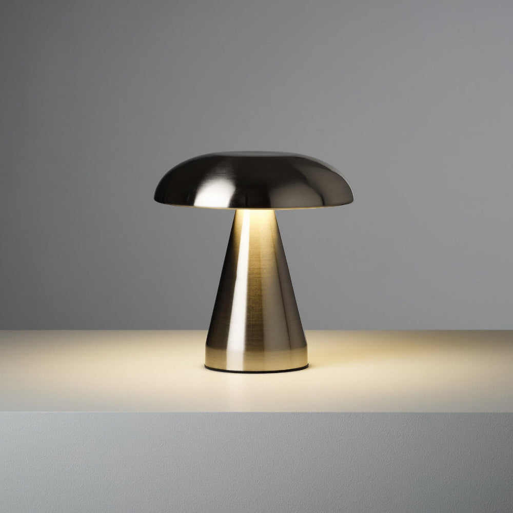 Cordless Retro Mushroom Table Lamp, Rechargeable LED