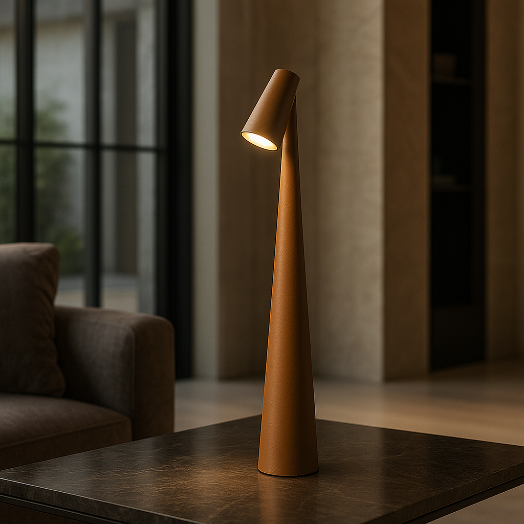 Cordless Cone Table Lamp, Dimmable, 3 Light Colours