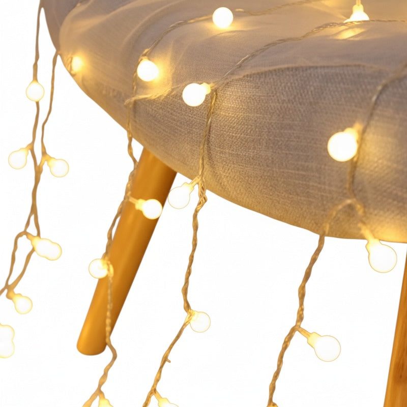 LED Fairy Light String with Ball, Star and Flower Shapes