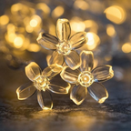 LED Fairy Light String with Ball, Star and Flower Shapes