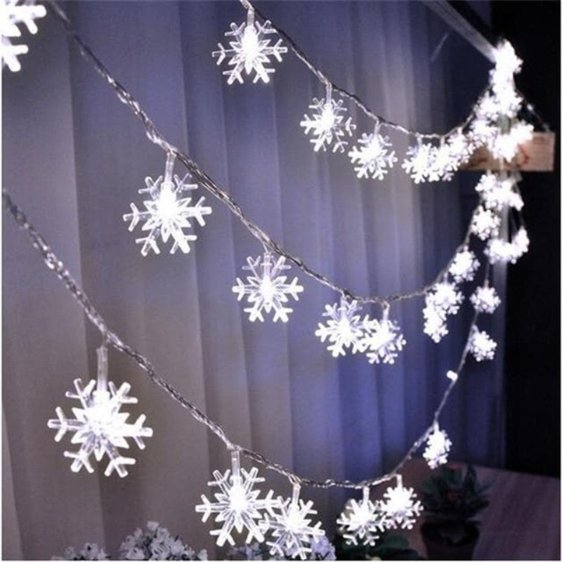 LED Fairy Light String with Ball, Star and Flower Shapes