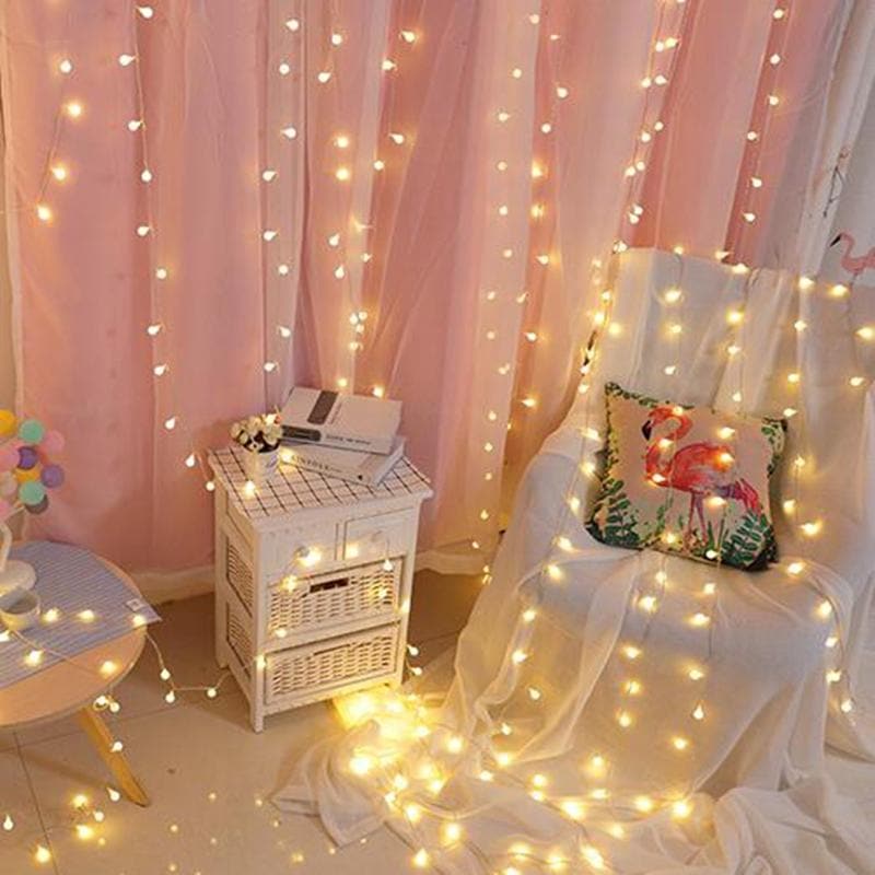 LED Fairy Light String with Ball, Star and Flower Shapes