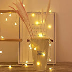LED Fairy Light String with Ball, Star and Flower Shapes