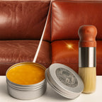 Colourless Leather Balm with Applicator for Sofas and Car Seats