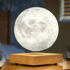 Levitating Moon Lamp with 3D-Printed Surface, 15 cm