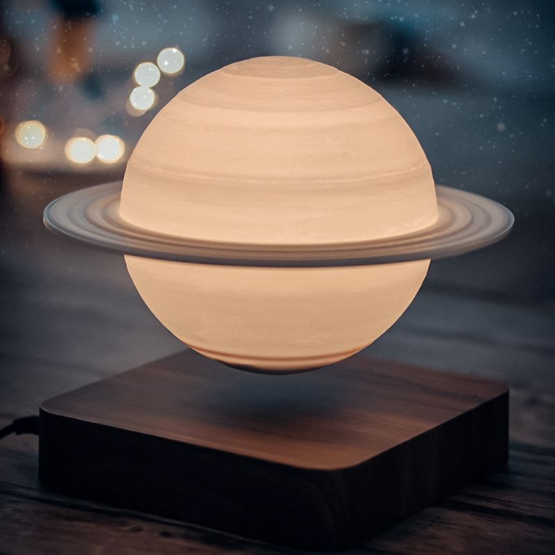 Levitating Planet Lamp with Rotating 3D-Printed Globe