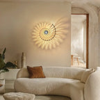 Round Handmade Ceramic Wall Light, 35 to 50 cm, Gold or Black