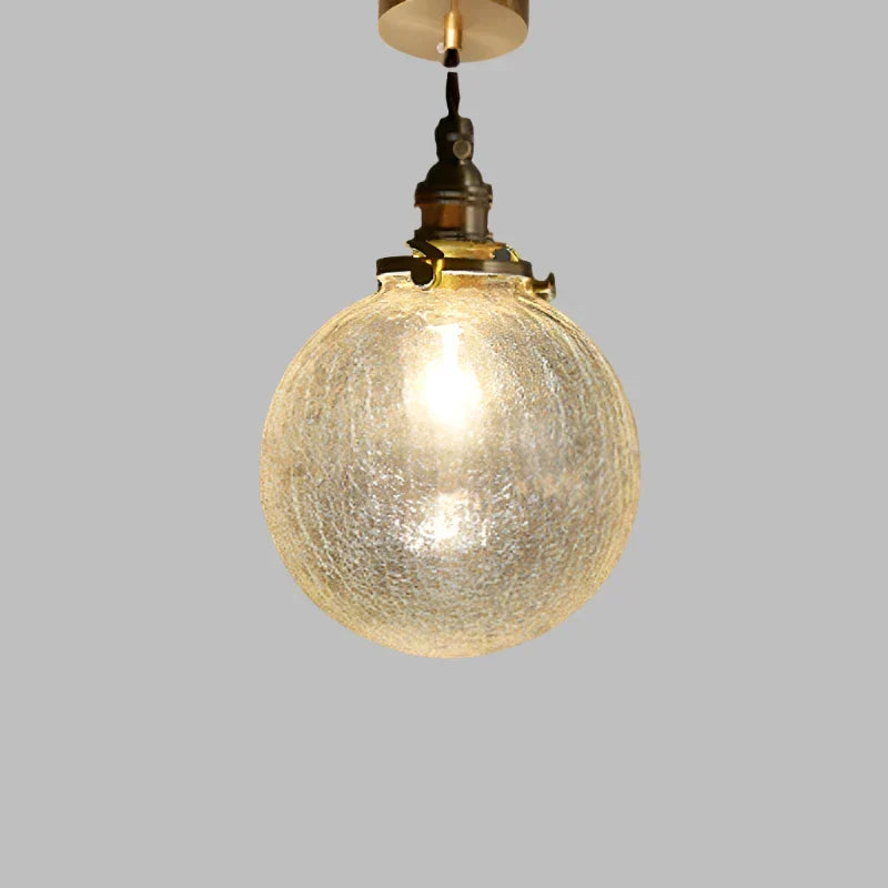 Clear Cut Glass Pendant Light, Scandinavian Retro Style, E27