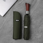Automatic Umbrella with Wooden Handle, 121cm Windproof Canopy