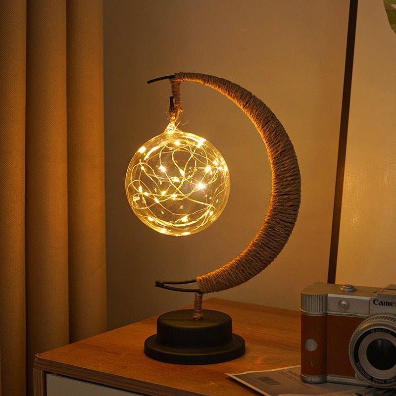 Decorative Moon Lamp with Crater Texture, Battery Powered