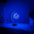 Decorative Moon Lamp with Crater Texture, Battery Powered
