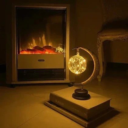 Decorative Moon Lamp with Crater Texture, Battery Powered