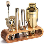 10-Piece Stainless Steel Cocktail Set with Stand