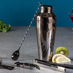 10-Piece Stainless Steel Cocktail Set with Stand