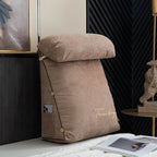 Ergonomic Reading Pillow with Backrest and Side Pocket
