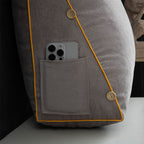 Ergonomic Reading Pillow with Backrest and Side Pocket