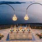 Outdoor Crystal Chandelier, IP54, 12V Low Voltage, Gold