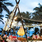 Outdoor Crystal Chandelier, IP54, 12V Low Voltage, Gold