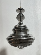 Grey Glass Pendant Chandelier with Starlight Ceiling Effect