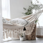 Handwoven Macrame Cotton Hammock, Double, 200x150cm