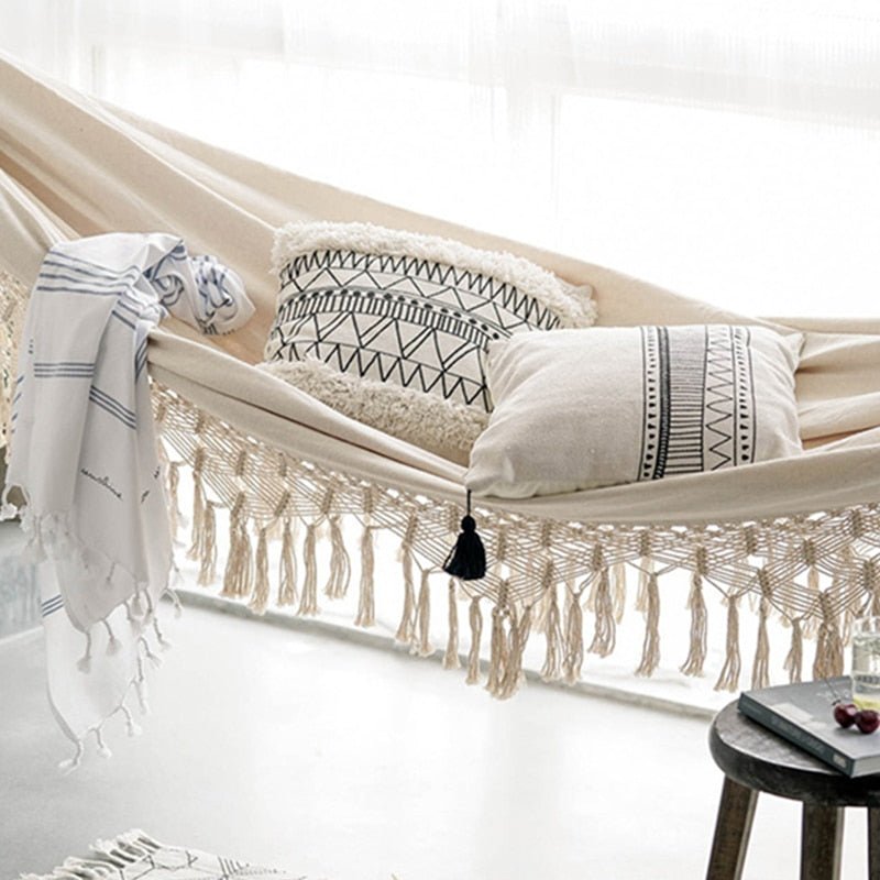 Handwoven Macrame Cotton Hammock, Double, 200x150cm