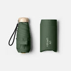 Compact Folding Travel Umbrella, UV Coating, Windproof Frame