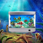 Retro Aquarium Lamp with Moving Fish, Plug-In Mood Light