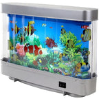 Retro Aquarium Lamp with Moving Fish, Plug-In Mood Light