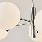 Cut Glass Globe Chandelier with Chrome Frame, 3, 5 or 8 Lights