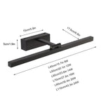 LED Mirror Light, Aluminium and Acrylic, 40 to 110 cm