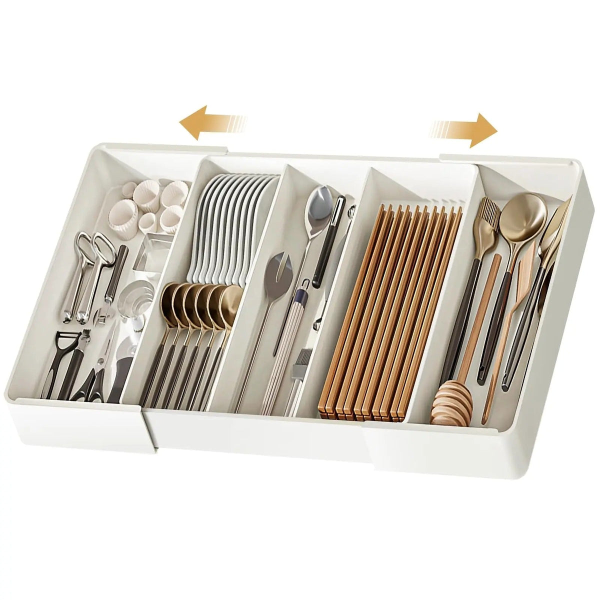 Expandable Drawer Organiser for Kitchen, Desk and Bathroom