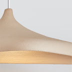 Organic LED Pendant Light in Textured Polymer, Brown or White