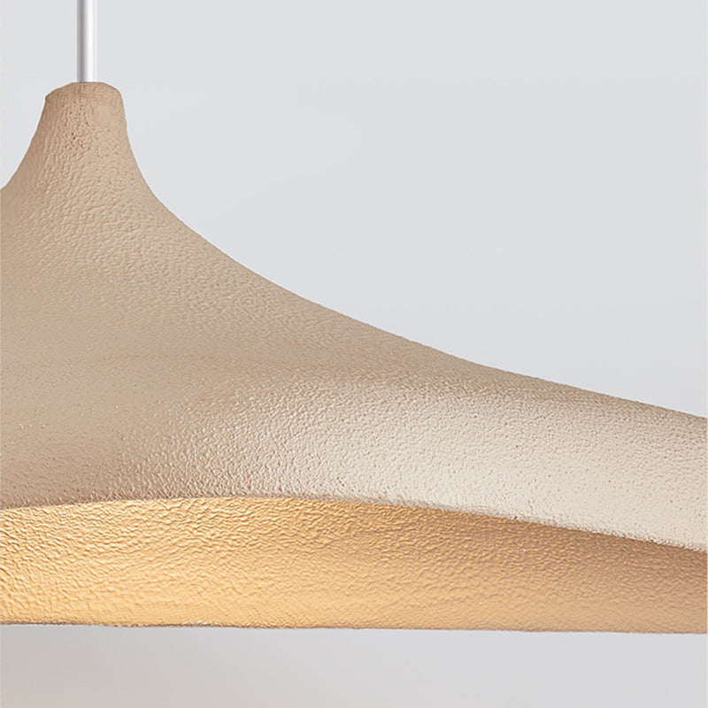 Organic LED Pendant Light in Textured Polymer, Brown or White