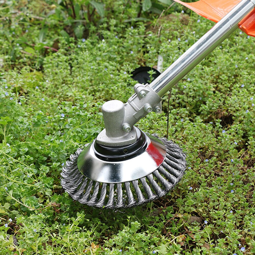 Hardened Steel Wire Brush Trimmer Head, 360 Degrees