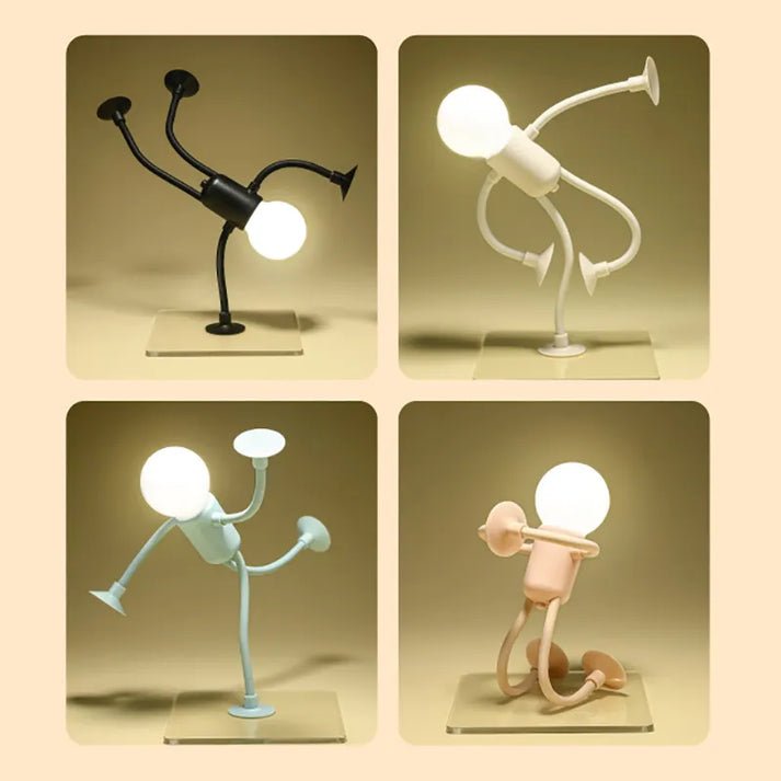 Bendable LED Figure Night Light with Suction Cup