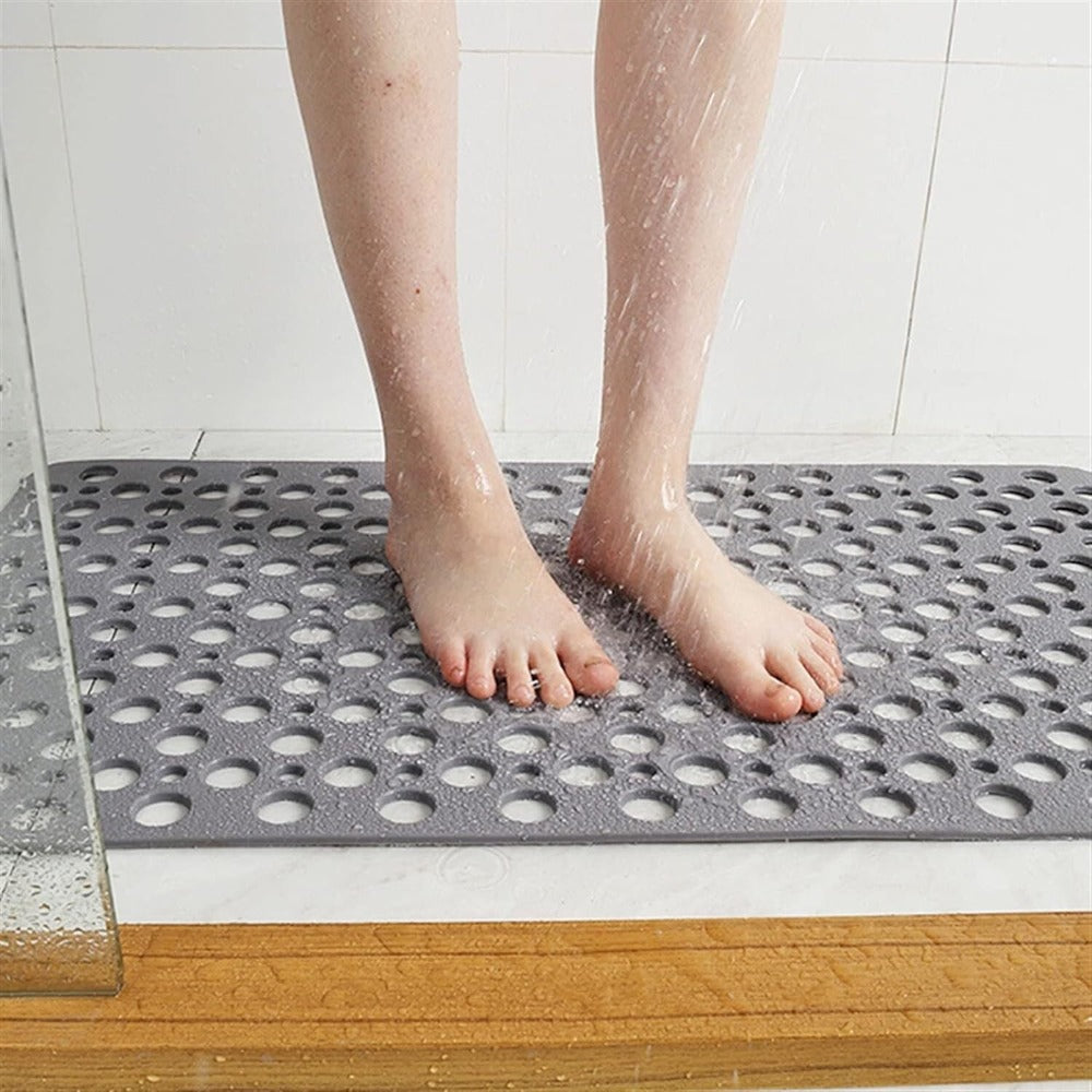 Non-Slip Shower Mat with Suction Cups and Drainage Holes