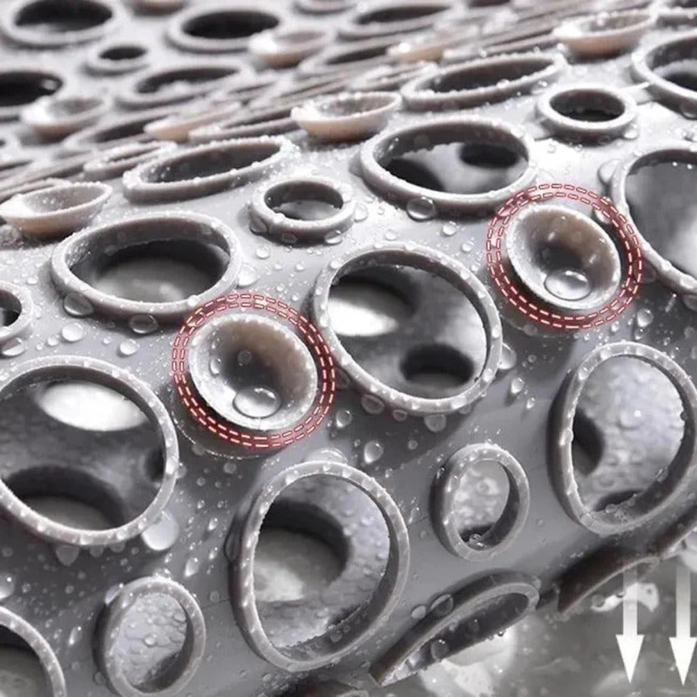 Non-Slip Shower Mat with Suction Cups and Drainage Holes