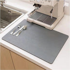 Absorbent Dish Drying Mat with Non-Slip Rubber Base
